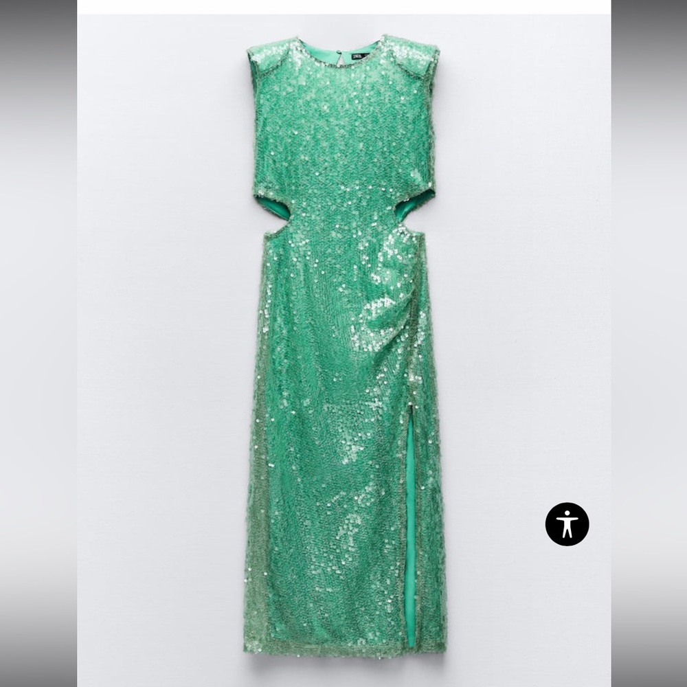 ZARA - CUT OUT SEQUIN MIDI DRESS